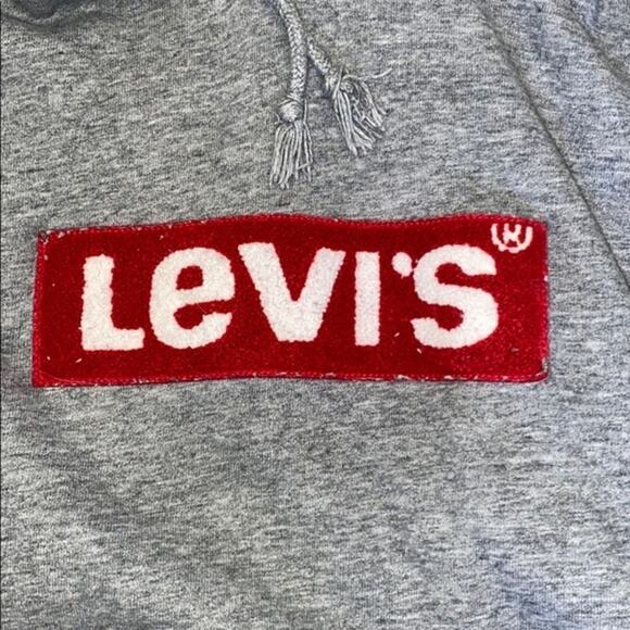 Levi's Logo Patch Oversize Hoodie in Gray | Size S - Picture 4 of 6